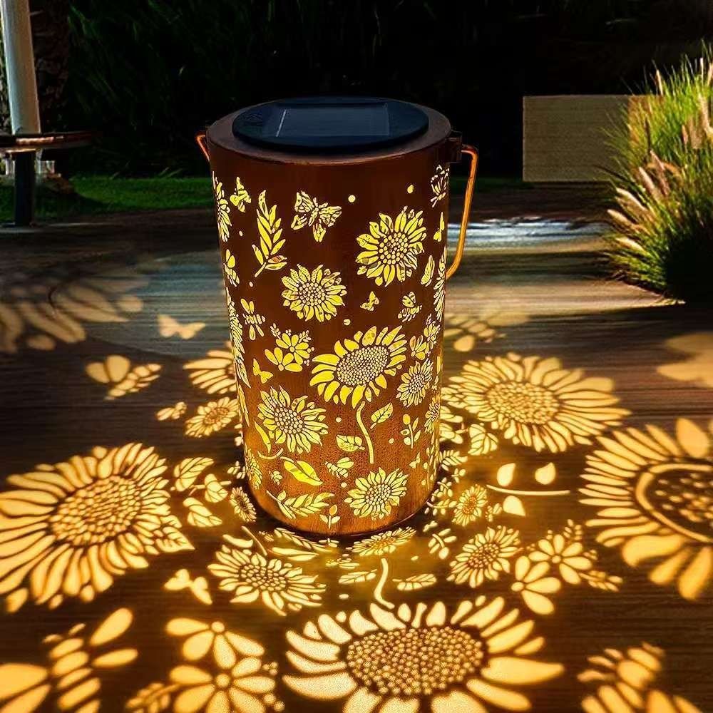 Farming And Agriculture - Sonnenblumenlicht und Schattenlicht, wasserdichte Außenleuchte, solarbetrieben,