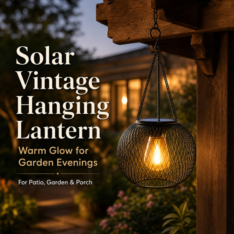 Farming And Agriculture - Solarbetriebene LED-Hänge-Bodenlampe für Außenbereich, Ausgehöhlte Garten-Landschaftsbeleuchtung,