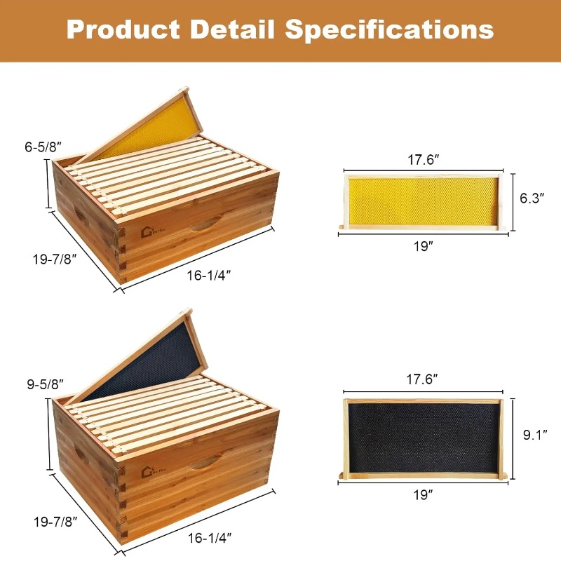 10-Rahmen Komplettes Bienensto – Beehive Frame Wax Bewertung und Preis